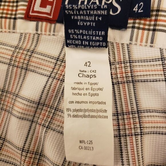 Chaps flat front plaid shorts size 42 Pre-owned - Picture 6 of 6